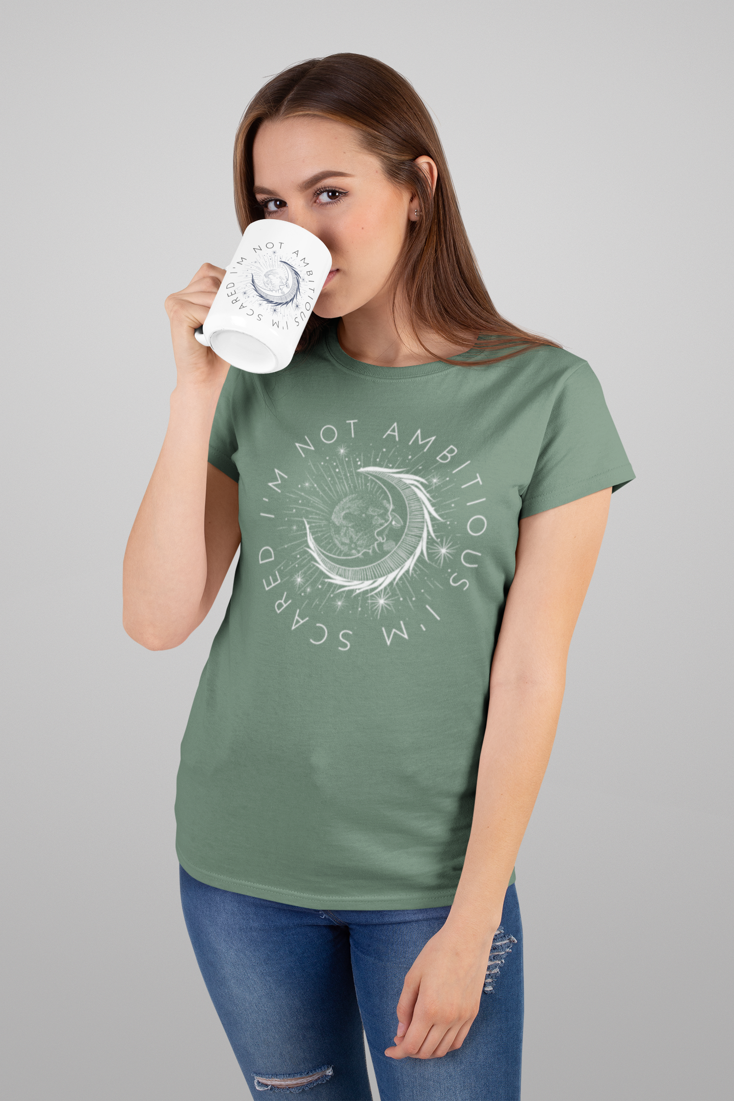 The Consequence of Girlhood Shirt and mug (moon quote) Bundle