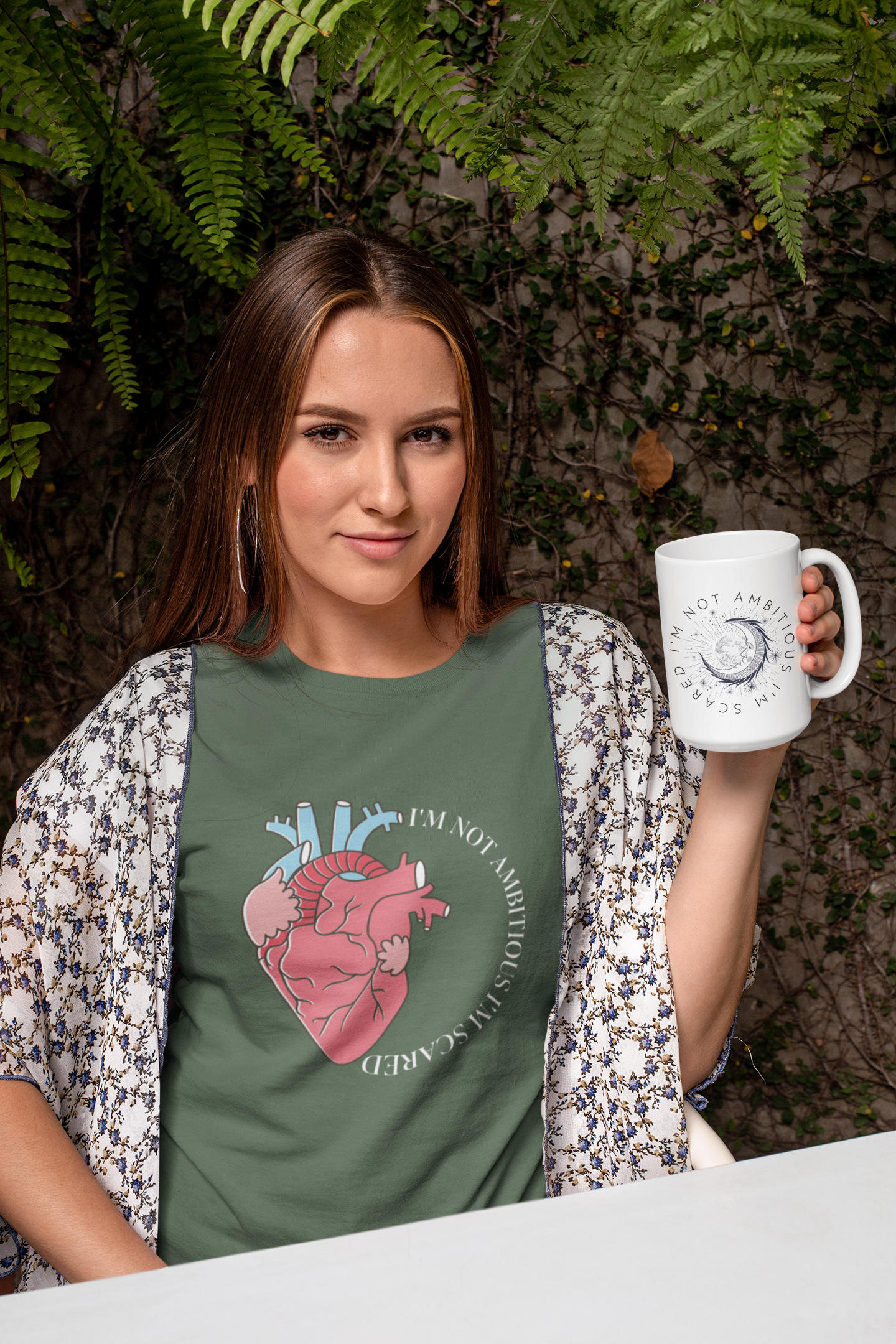 The Consequence of Girlhood Shirt and mug (moon quote) Bundle