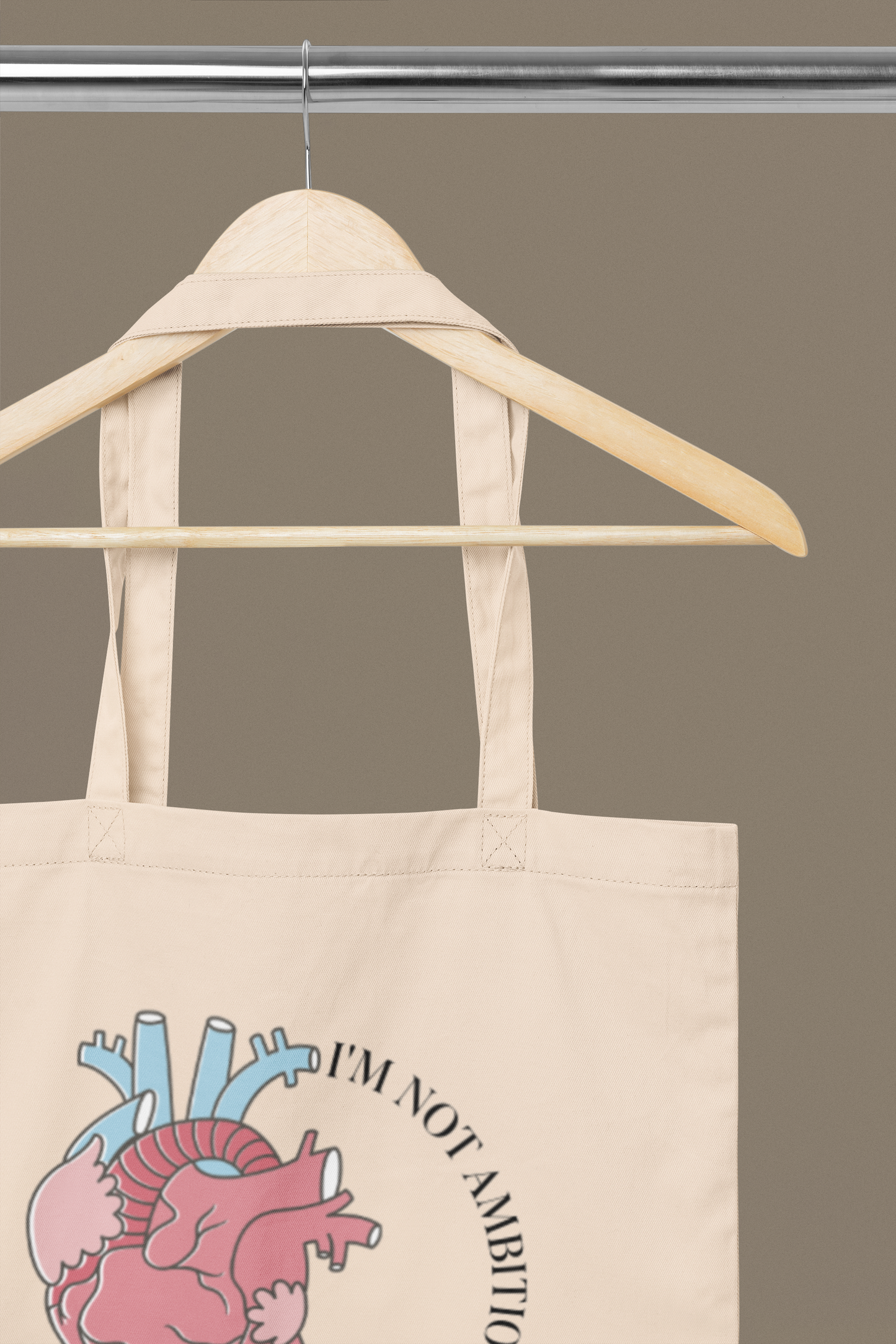 Not Ambitious Graphic Tote Bag